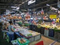 Scene from an indoor market in Thailand