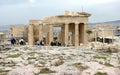 Scene inside the Acropolis, inner side of Propylaia, Athens, Greece