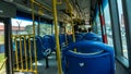 The scene inside of the SMART Selangor bus in the afternoon after leaving the KTM Sungai Buloh bus stop