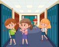 Scene with kid bullying their friend at school