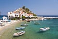 Scene in Kokkari on Samos Royalty Free Stock Photo