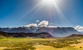 Sun rays on mountain, Lahaul Spiti valley India Royalty Free Stock Photo