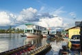 Scene of Mahakam river, Borneo 1 Royalty Free Stock Photo