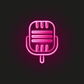 scene microphone neon style icon. Simple thin line, outline vector of theatre icons for ui and ux, website or mobile application Royalty Free Stock Photo