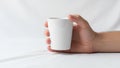 The scene is minimalistic emphasizing the simplicity and elegance of the cup Royalty Free Stock Photo