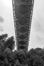 Scene of the Narrows steel bridge in Tacoma,Washington,USA. Royalty Free Stock Photo