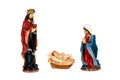 Scene of the nativity: Mary, Joseph and the Baby Jesus Royalty Free Stock Photo