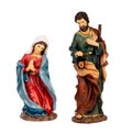 Scene of the nativity: Mary, Joseph and the Baby Jesus Royalty Free Stock Photo