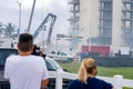 Scene near the Chaplain Towers which collapsed trapping residents on June 24, 2021