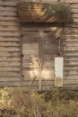 scene of an neglected shed at the plantation.