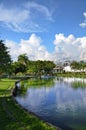 Scene of Nong Chok public park in the midday