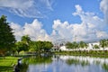 Scene of Nong Chok public park in the midday