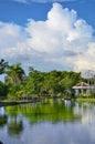 Scene of Nong Chok public park in the midday