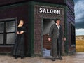 Western Saloon Girl, Cowboy, West