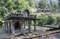 Scene of an old isolated Indian temple found along the roadside going up