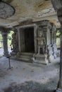 Scene of an old isolated Indian temple found along the roadside going up