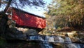 Scene of Packsaddle Covered Bridge in Pennsylvania, United States