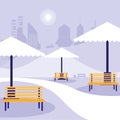 Scene park isolated icon