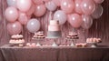 scene pink silver glitter Royalty Free Stock Photo