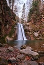Scene of Pruncea waterfall Romania - Cascada Pruncea