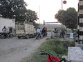 A scene of in railway crossing in uttarpardesh india