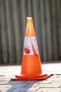 Scene road safety cone Royalty Free Stock Photo