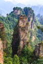 scene of rock mountain in Zhangjiajie National Forest Park,Hunan, China Royalty Free Stock Photo