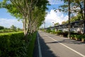 Scene of running track at Nong Chok public park in the midday