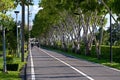 Scene of running track at Nong Chok public park in the midday