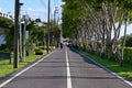 Scene of running track at Nong Chok public park in the midday