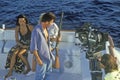 Scene from set of 'Temptation' on yacht