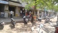 Scene of shops in the street, Maharashtra, India