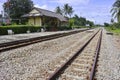 Rural railway station in southern thailand