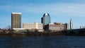 Scene of the Springfield, Massachusetts skyline Royalty Free Stock Photo