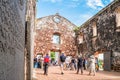 Scene of St Paul`s Church in Malacca. Royalty Free Stock Photo