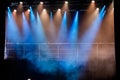 scene, stage light with colored spotlights Royalty Free Stock Photo