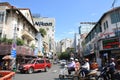 Scene at street near Ben Thanh Market in Saigon, Vietnam