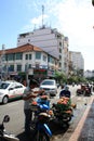 Scene at street near Ben Thanh Market in Saigon, Vietnam