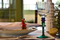 Scene of the tableware on the dining table Royalty Free Stock Photo