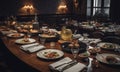 Indulging in Fine Dining: Exquisite Cuisine in a Luxurious Setting Royalty Free Stock Photo