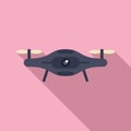 Scene video drone icon flat vector. Control livestream