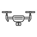 Scene video drone icon outline vector. Filming air control