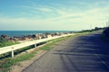Scene, Viet Nam, coastal, beach, road, Lagi Royalty Free Stock Photo