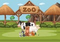 Scene with wild animals in the zoo at day time Royalty Free Stock Photo