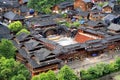 The scene of Xijiang Miao minority village Royalty Free Stock Photo