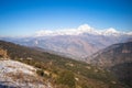 Scenery of Annapurna Massif in the Himalayas in nepal Royalty Free Stock Photo