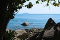 Scenery at the Ao Sane beach at Phuket, Thailand