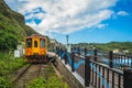 Scenery of Badouzi railway station in keelung city, taiwan