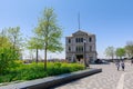 Scenery of Battery park in lower Manhattan, NYC