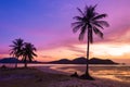 The scenery of the beach in sunset Royalty Free Stock Photo